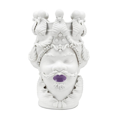 Abhika Vase Teste di Moro Mann mit Kussmund | H 48 cm