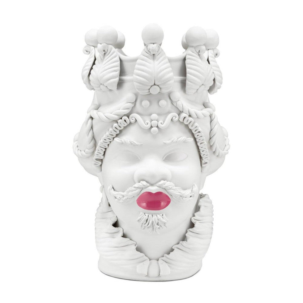 Abhika Vase Teste di Moro Mann mit Kussmund | H 48 cm