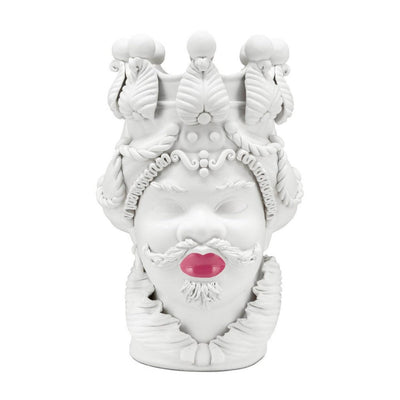 Abhika Vase Teste di Moro Mann mit Kussmund | H 48 cm