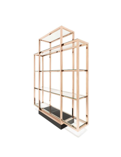 Abhika Verchromtes Regal Harry Roségold | 200x240 cm