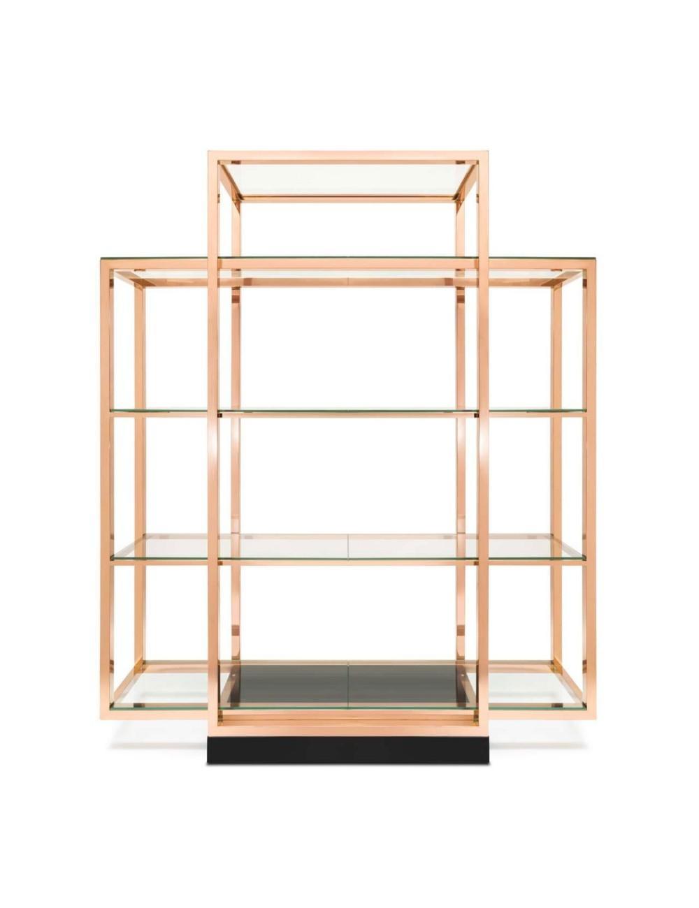 Abhika Verchromtes Regal Harry Roségold | 200x240 cm