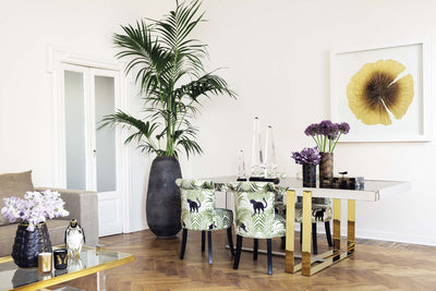 Abhika Wandbild "Lotus Leaf" mit echtem Lotusblatt & Blattgold