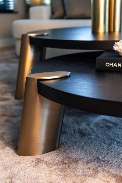 Alexander Jones 2er Set Runder Couchtisch Brody