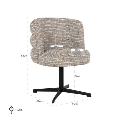 Alexander Jones Dreh-Esszimmerstuhl Chadwick | beige