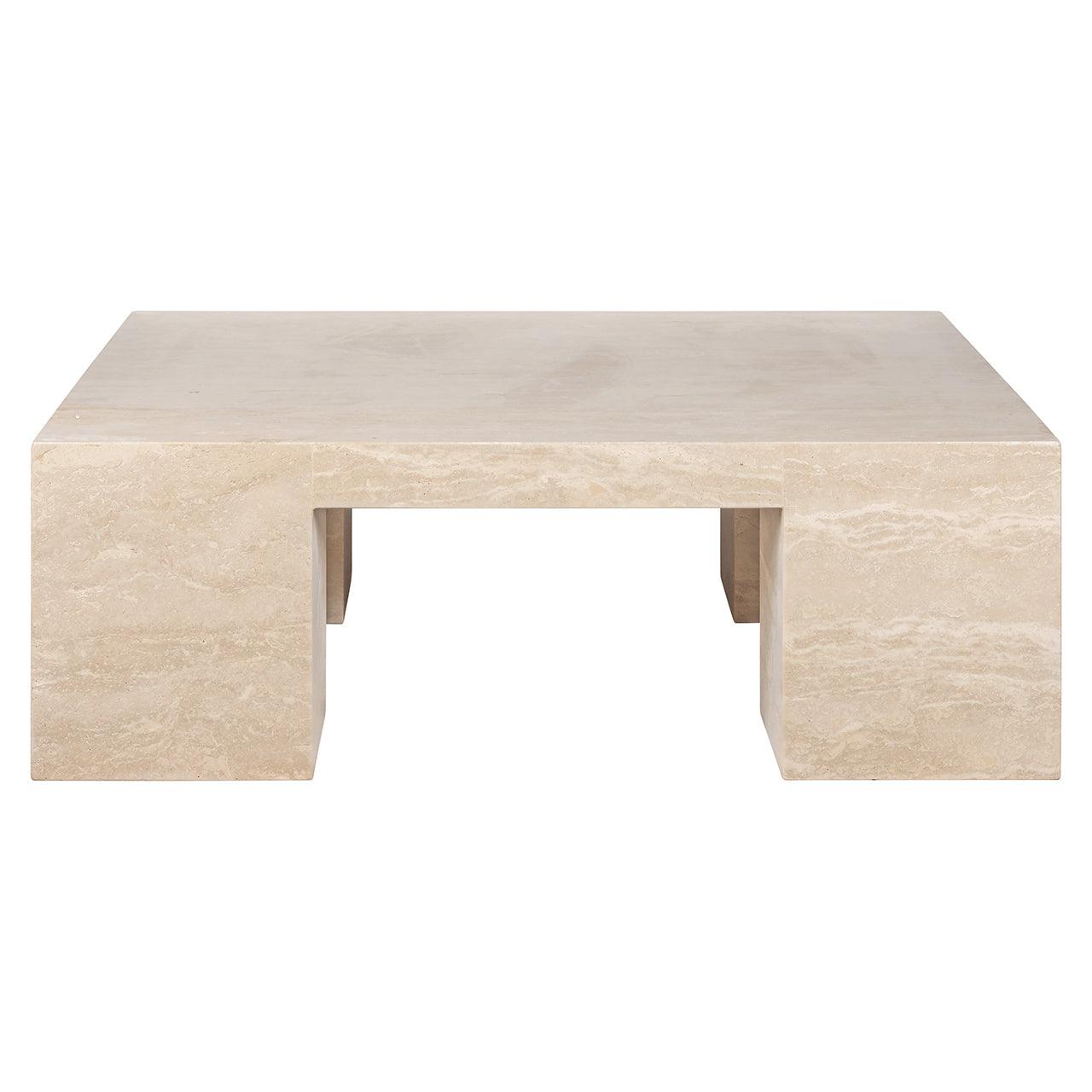 Alexander Jones Quadratischer Couchtisch Biltmore aus italienischem Travertin | 110x110 cm