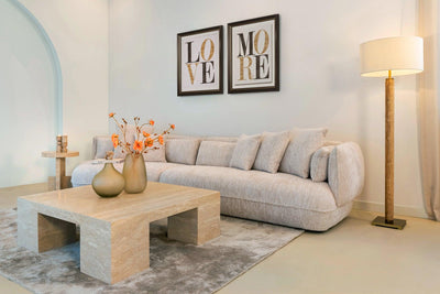Alexander Jones Quadratischer Couchtisch Biltmore aus italienischem Travertin | 110x110 cm