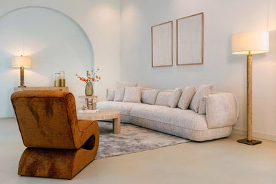 Alexander Jones Runder Couchtisch Biltmore aus italienischem Travertin | ø 100 cm