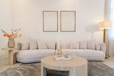 Alexander Jones Runder Couchtisch Biltmore aus italienischem Travertin | ø 100 cm