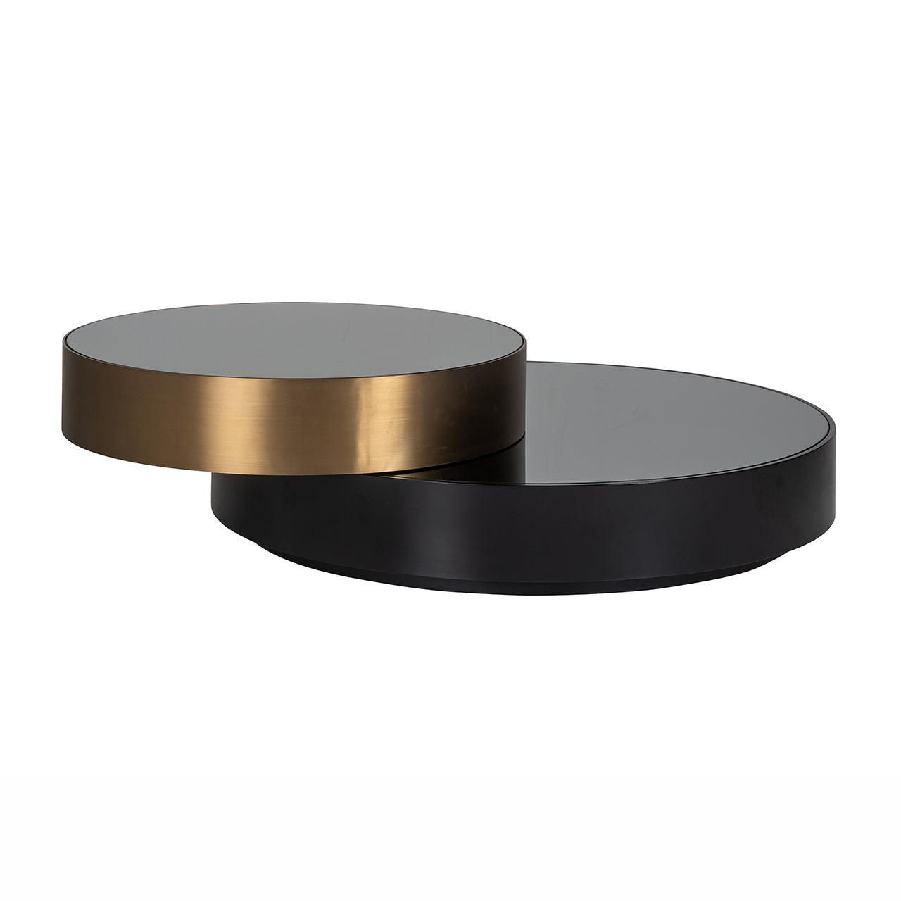 Alexander Jones verspiegelter Couchtisch Slice | drehbar