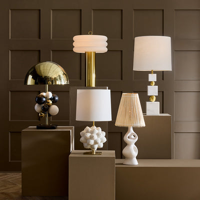 Jonathan Adler Tischlampe Globo | Marmor & Brass