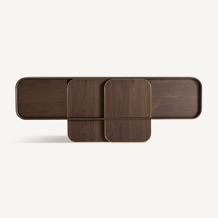 Vical Sideboard Biascar aus Eichenholz mit versetzter Front