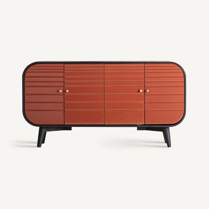 Vical Hochglanz-Sideboard Haut mit Rillenfront
