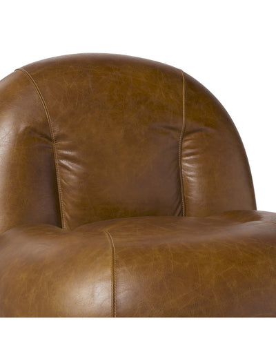 Abhika Leder Lounge-Drehsessel Sophie | Cognac
