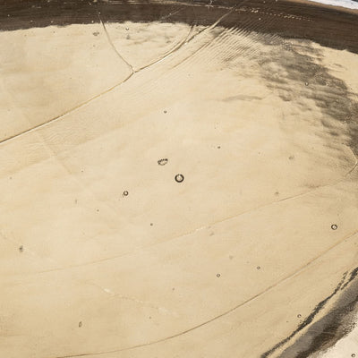 Richmond Interiors 2er Set Couchtisch Cleo aus Glas | Gebürstetes Gold