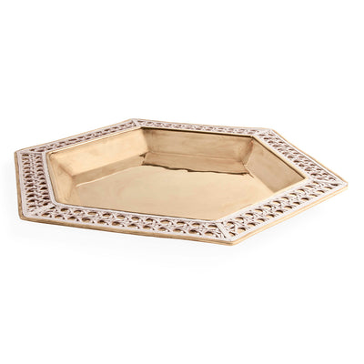 Jonathan Adler Servier- und Dekotablett Basketweave