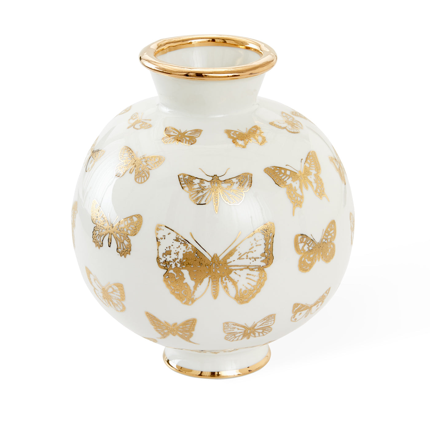 Jonathan Adler runde Vase Botanist Butterfly