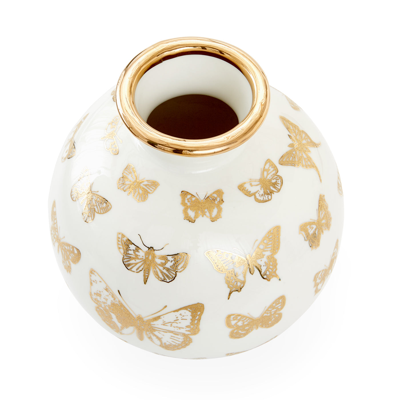Jonathan Adler runde Vase Botanist Butterfly