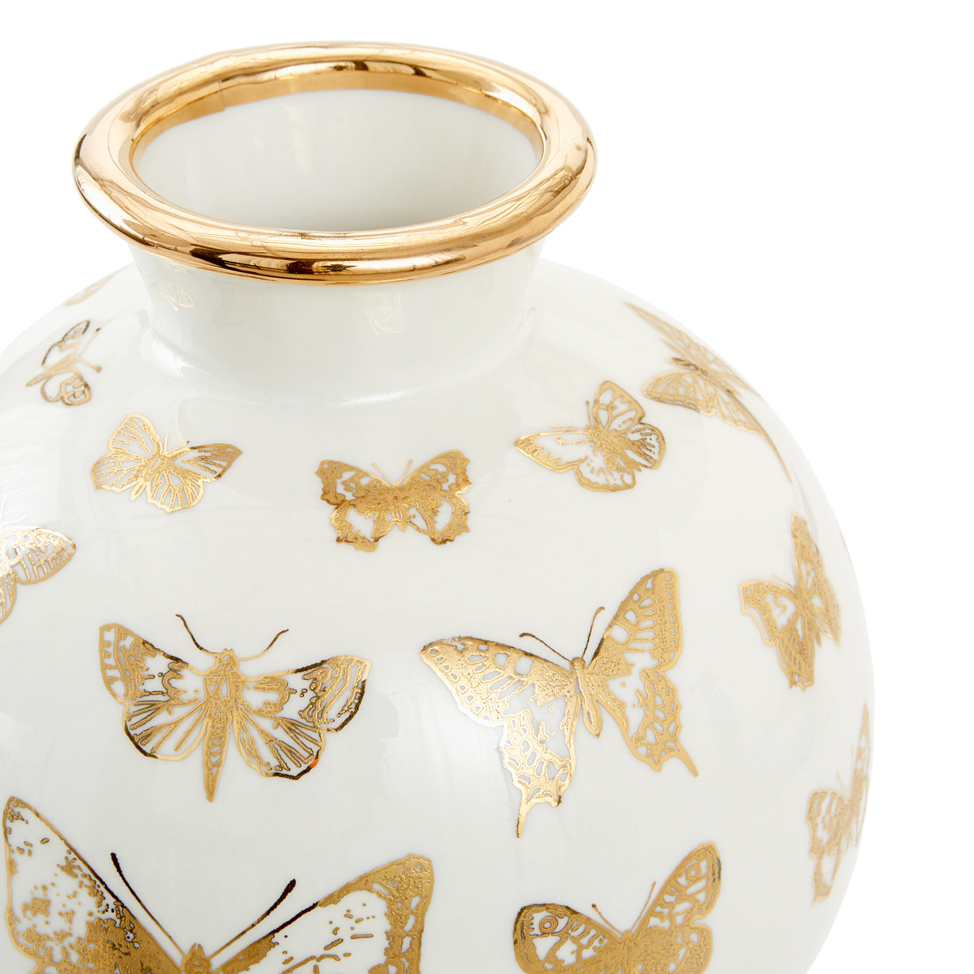 Jonathan Adler runde Vase Botanist Butterfly