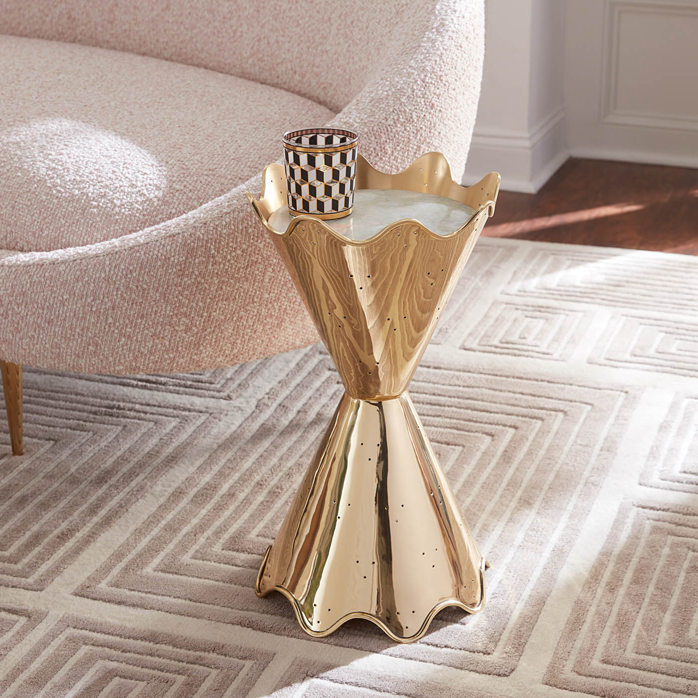 Jonathan Adler Beistelltisch Brass Ripple