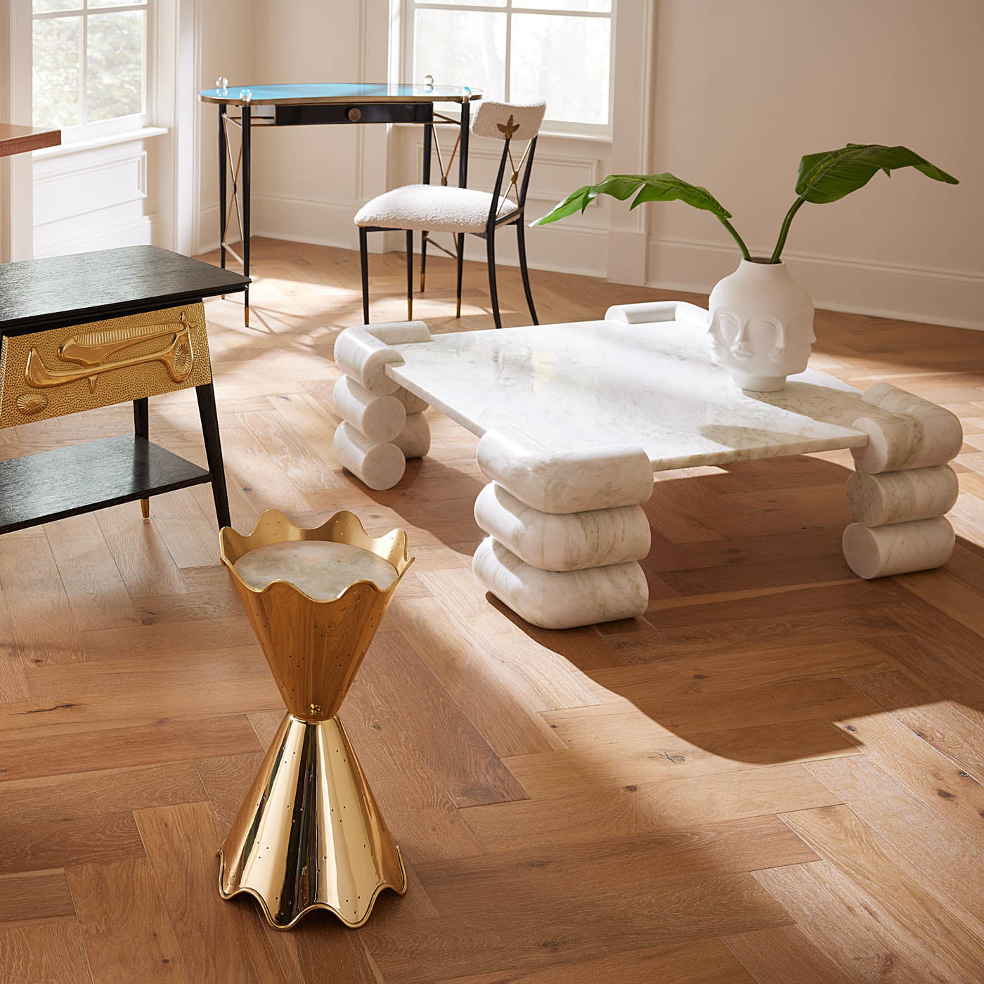 Jonathan Adler Beistelltisch Brass Ripple