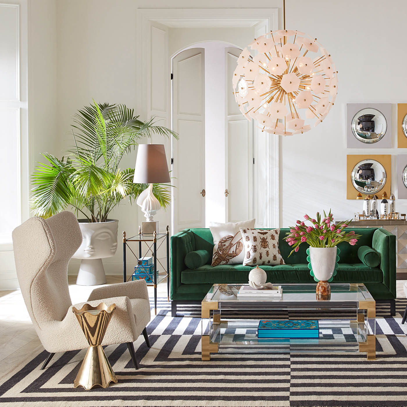 Jonathan Adler Beistelltisch Brass Ripple