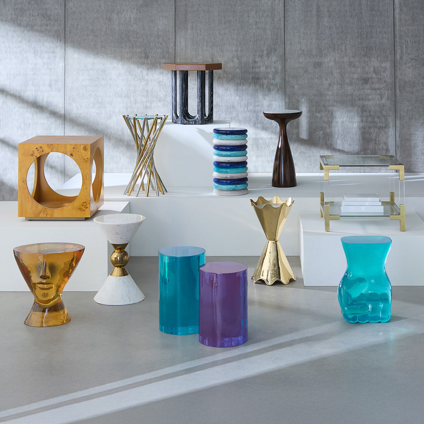 Jonathan Adler Beistelltisch Brass Ripple