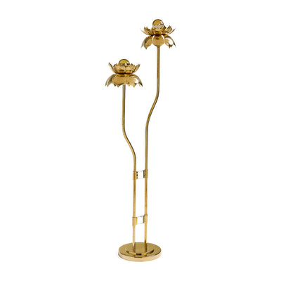 Jonathan Adler Stehlampe Brass Flower mit Blüten | Gold