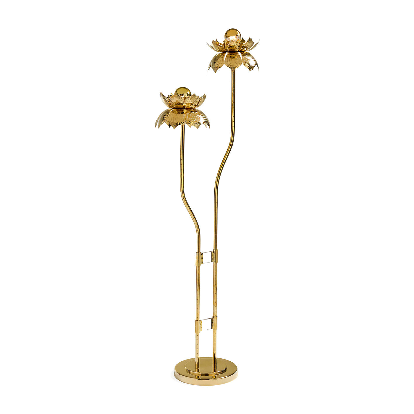 Jonathan Adler Stehlampe Brass Flower mit Blüten | Gold
