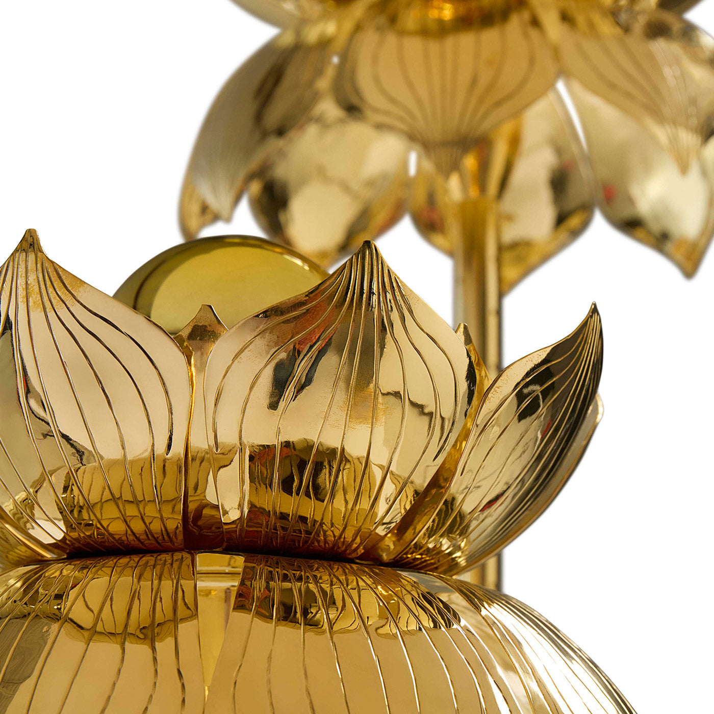 Jonathan Adler Stehlampe Brass Flower mit Blüten | Gold