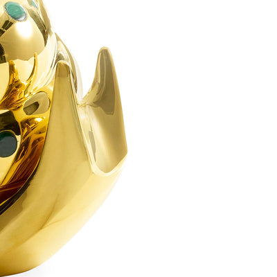 Jonathan Adler Aufbewahrungsdose Brass Snail Schnecke | Messing mit echtem Malachit