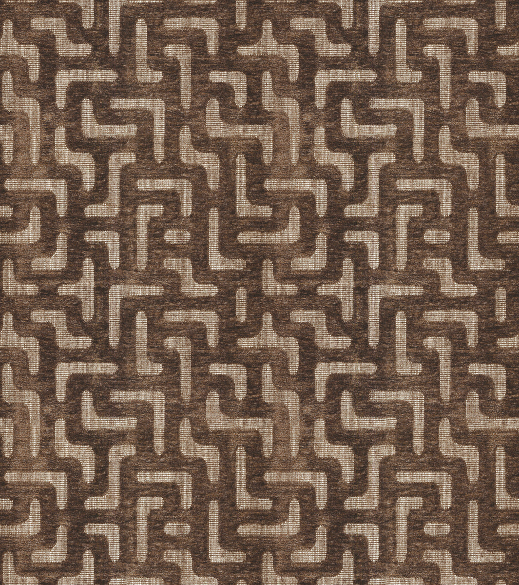 Stoff Fabric Labyrinth in Labyrinth FR Brown – Detailansicht