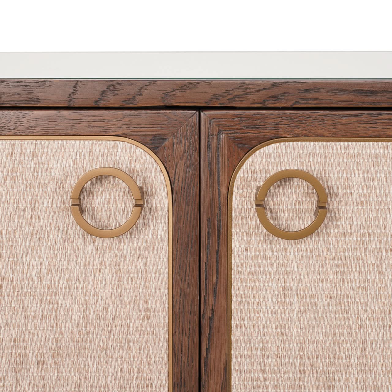 Richmond Interiors Sideboard Willox mit Leinen | 4-türig
