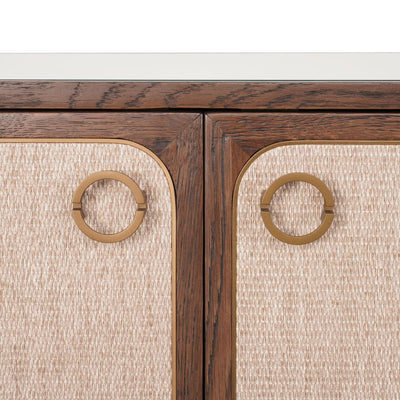 Richmond Interiors Sideboard Willox mit Leinen | 4-türig