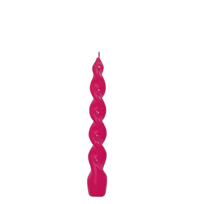 Ceralacca Gedrehte Kerze Pink | 20 cm Codeso Living