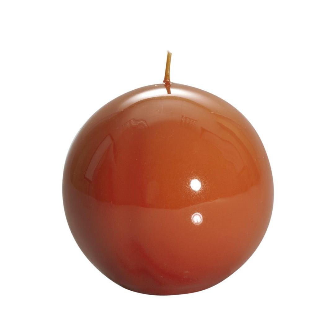 Ceralacca Glänzende Kugelkerze Orange | Ø 12 cm Codeso Living