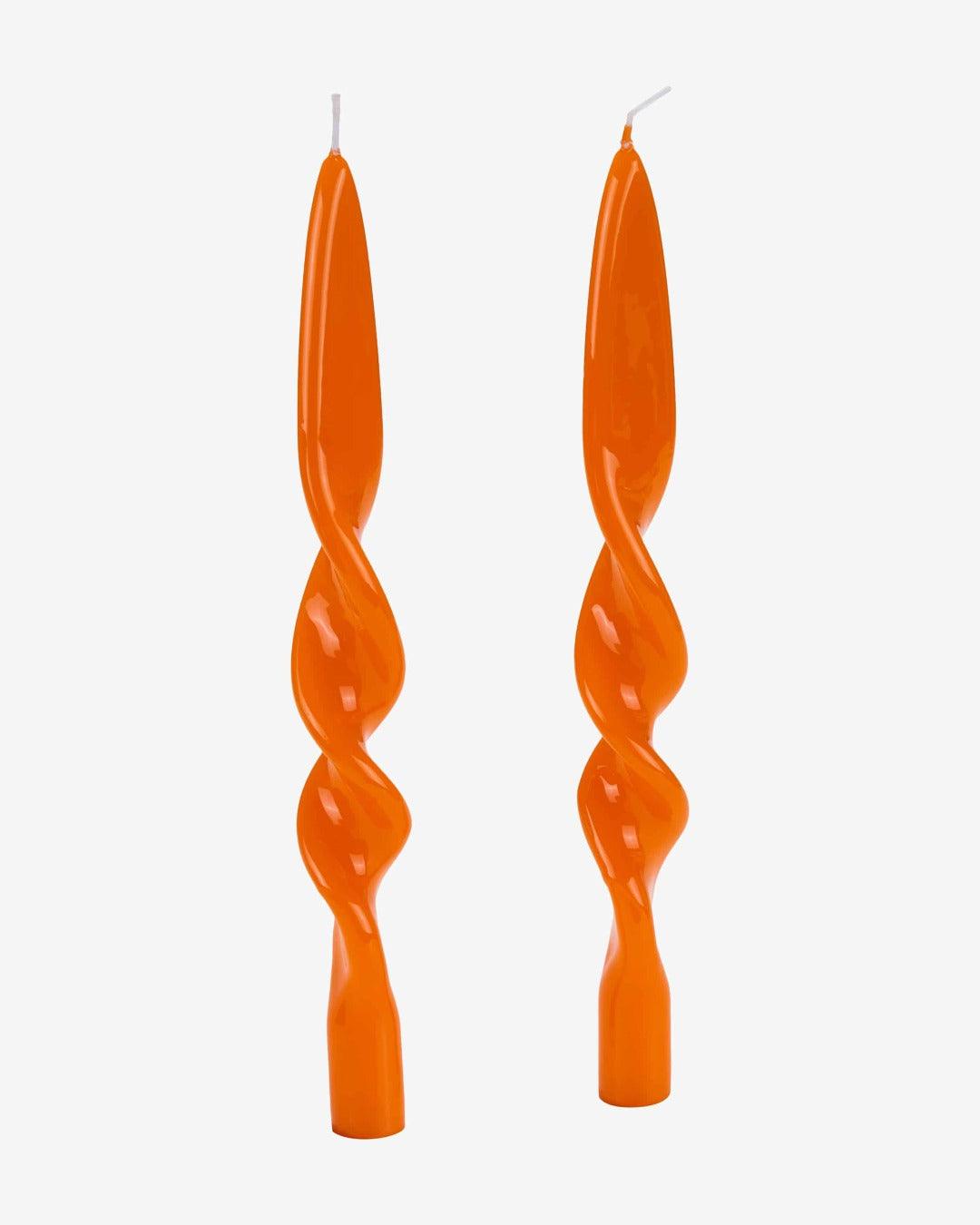 Ceralacca Twisted Kerze in Orange | 28 cm Codeso Living