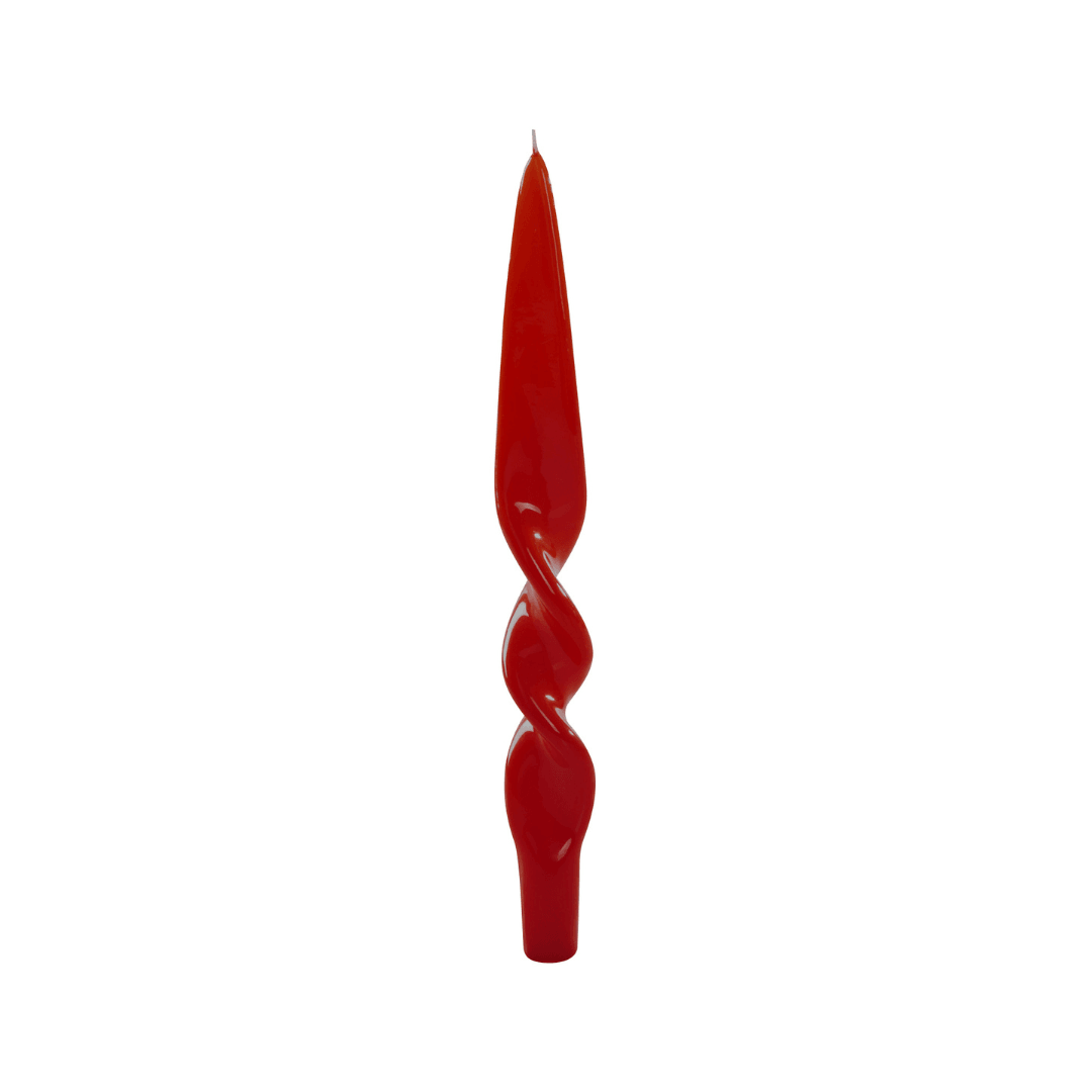 Ceralacca Twisted Kerze in Rot | 28 cm Codeso Living