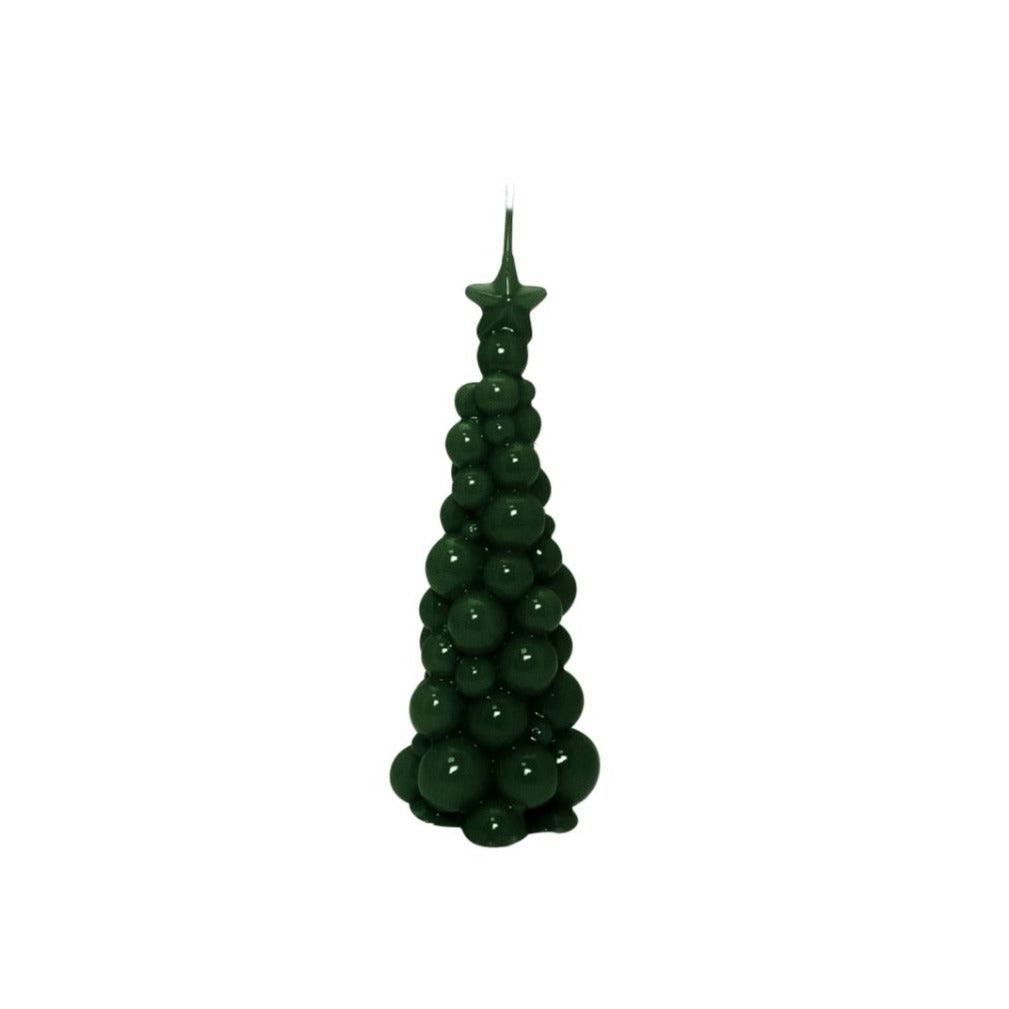 Ceralacca Weihnachtsbaum Kerze in Dunkelgrün | Höhe 21 cm Codeso Living