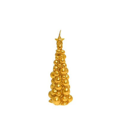 Ceralacca Weihnachtsbaum Kerze in Gold | Höhe 21 cm Codeso Living