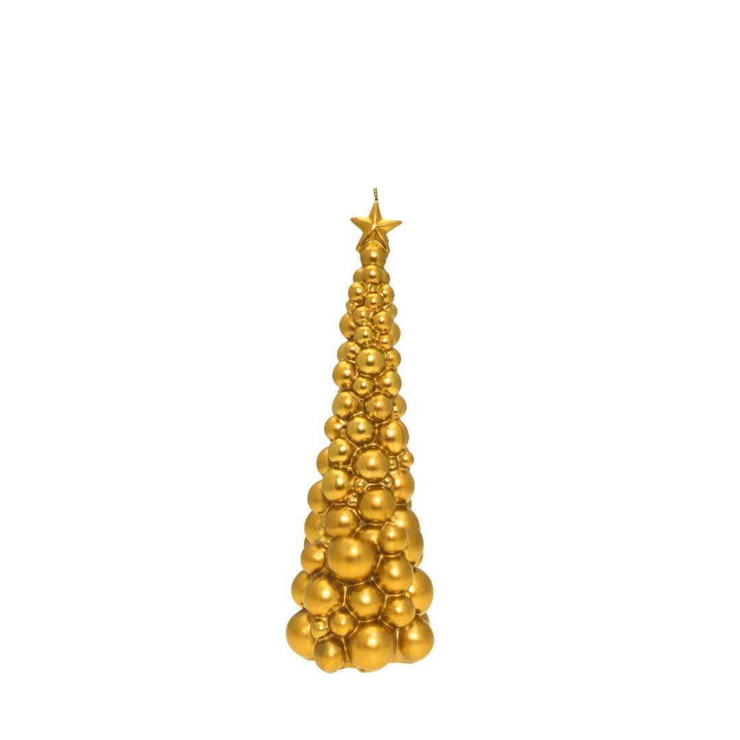 Ceralacca Weihnachtsbaum Kerze in Gold | Höhe 30 cm Codeso Living