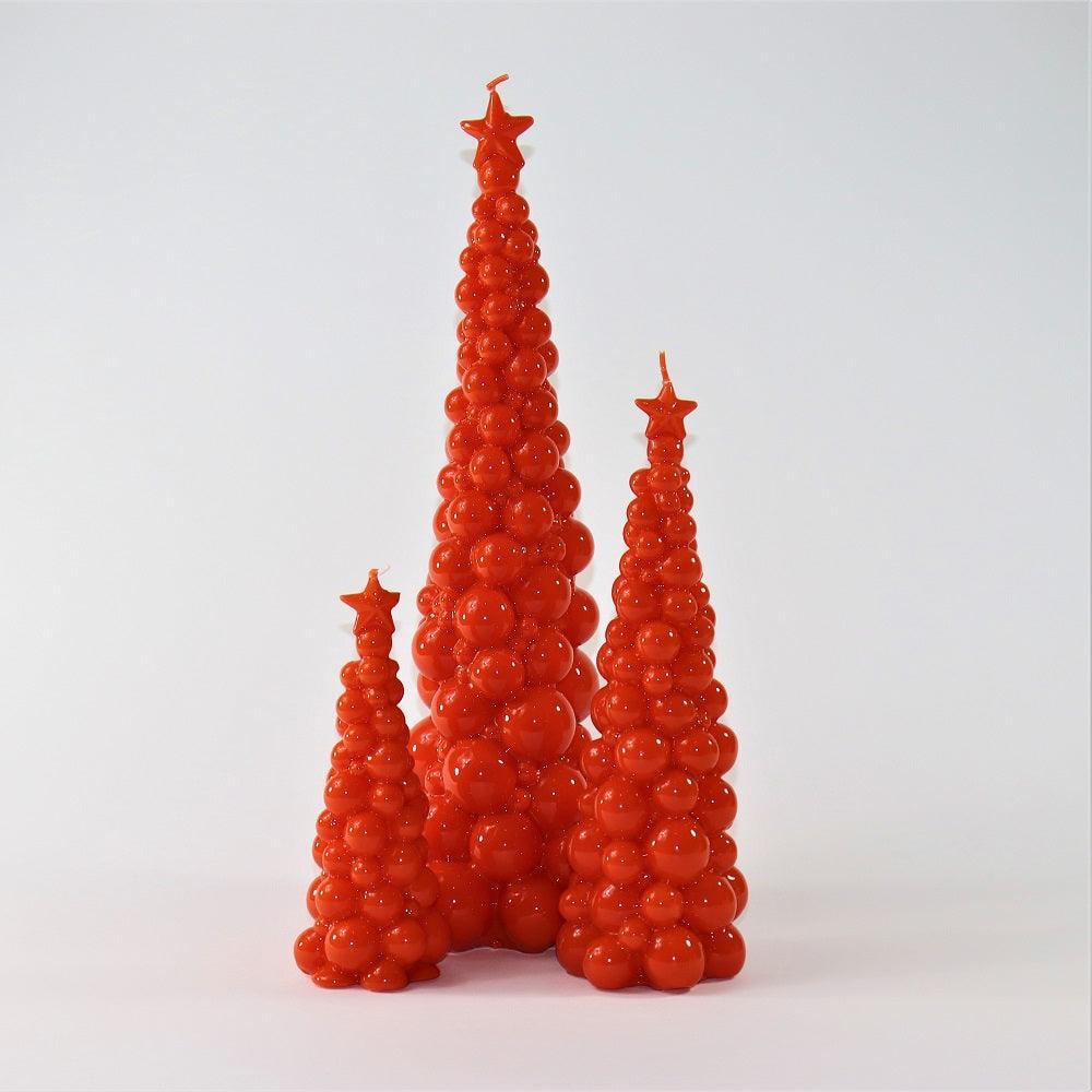 Ceralacca Weihnachtsbaum Kerze in Orange | Höhe 47 cm Codeso Living