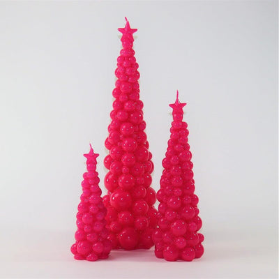 Ceralacca Weihnachtsbaum Kerze in Pink | Höhe 21 cm Codeso Living