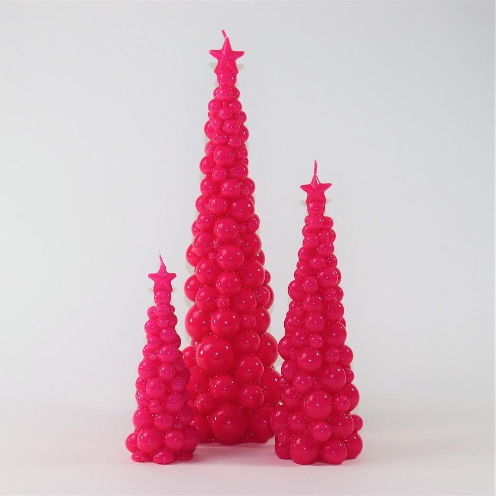 Ceralacca Weihnachtsbaum Kerze in Pink | Höhe 30 cm Codeso Living