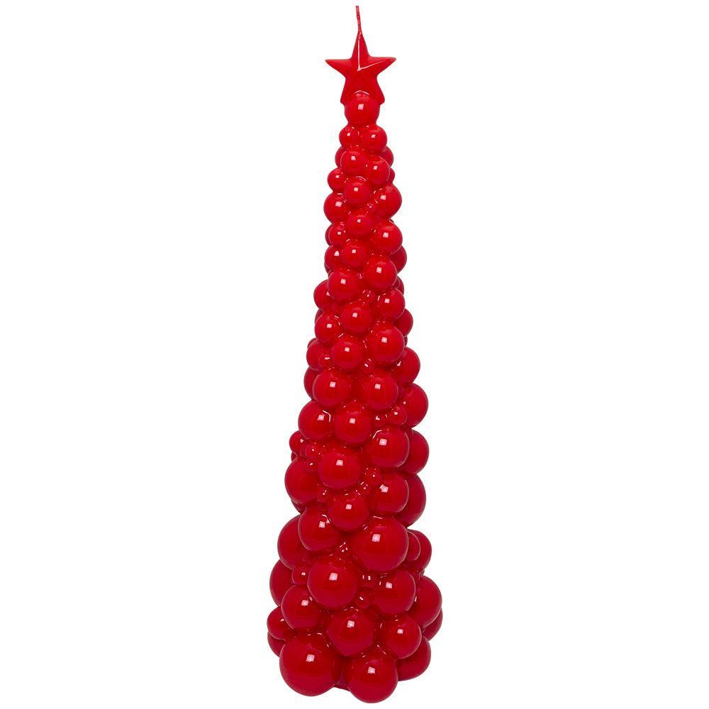 Ceralacca Weihnachtsbaum Kerze in Rot | Höhe 47 cm Codeso Living