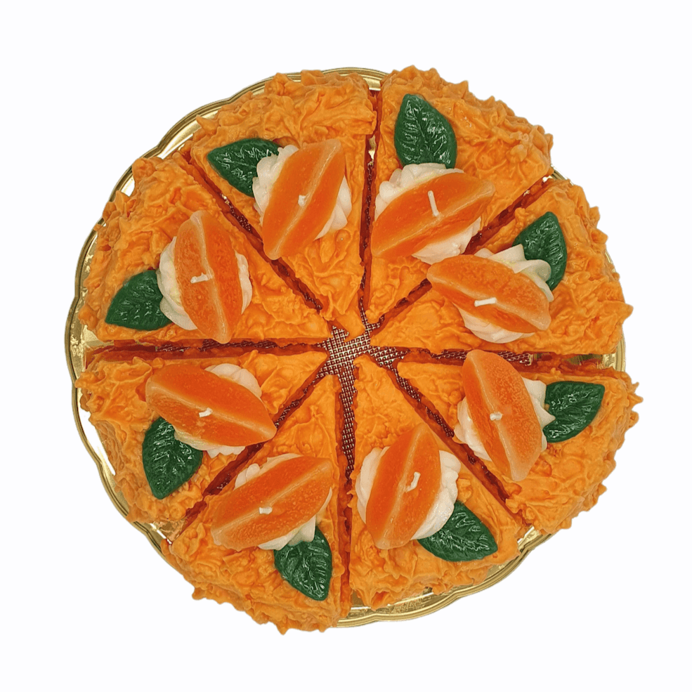 Cereria - 8-teilige Kerze in Form eines Orangenkuchens | Ø 30 cm - Codeso Living