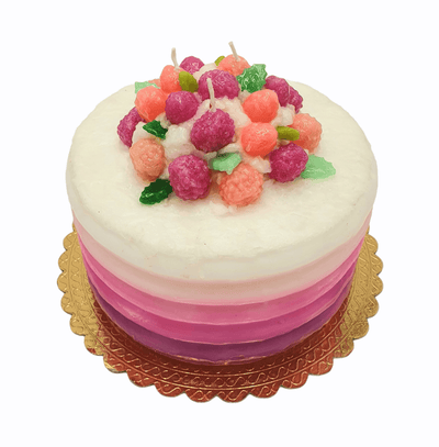 Cereria - Kerze in Form eines Layered Cake "Pink Berry" | Ø 20 cm - Codeso Living