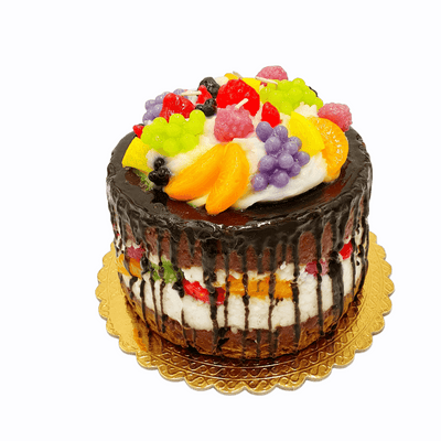 Cereria - Kerze in Form eines Layered Cake mit Früchten | Ø 18 cm - Codeso Living