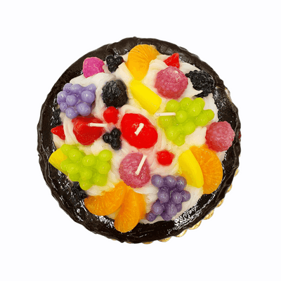 Cereria - Kerze in Form eines Layered Cake mit Früchten | Ø 18 cm - Codeso Living