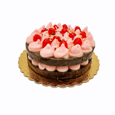 Cereria - Kerze in Form eines Layered Cake mit Schoko | Ø 19 cm - Codeso Living