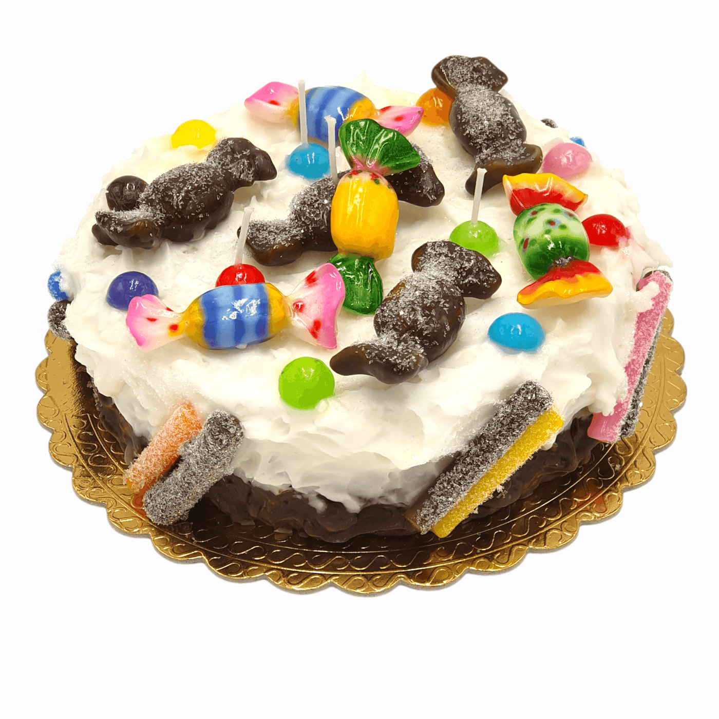 Cereria - Kerze in Form einer Torte mit Bonbons | Ø 22 cm - Codeso Living